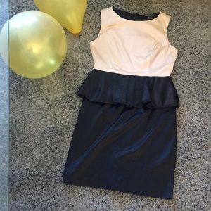Peplum satiny dress